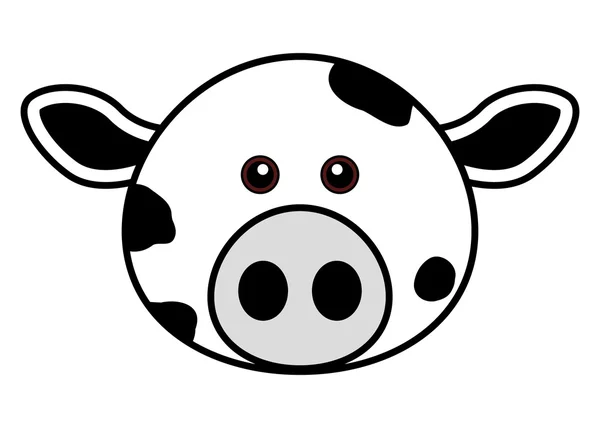 可爱奶牛的脸 — 图库矢量图片