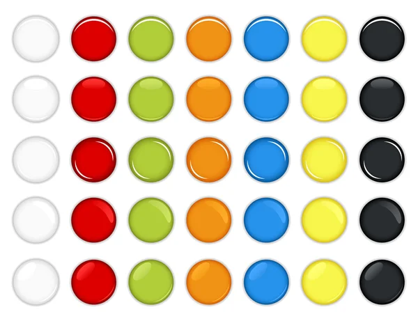 Vecteur de bouton brillant coloré — Image vectorielle
