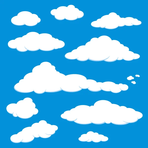 云蓝蓝的天空矢量 — 图库矢量图片