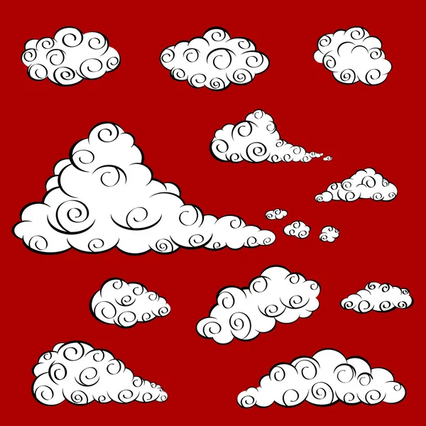 Σύννεφο ανατολίτικα διάνυσμα — Διανυσματικό Αρχείο