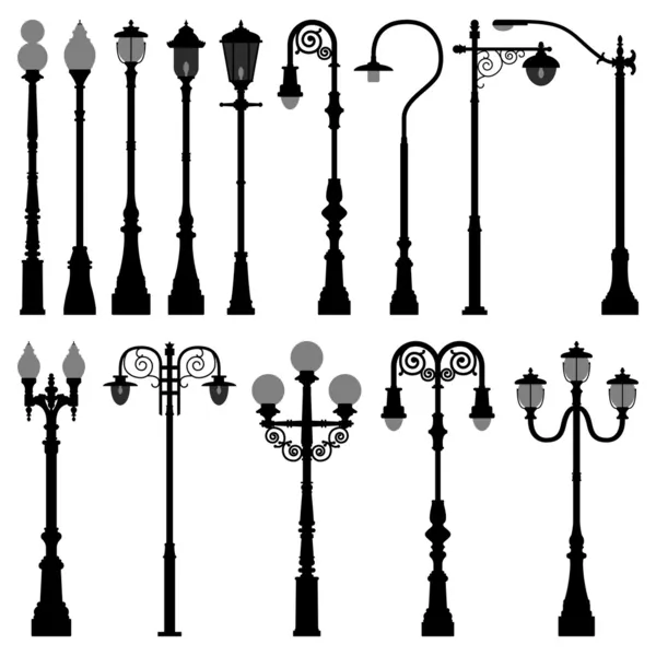 Lampadaire lampadaire Street Road Light — Image vectorielle