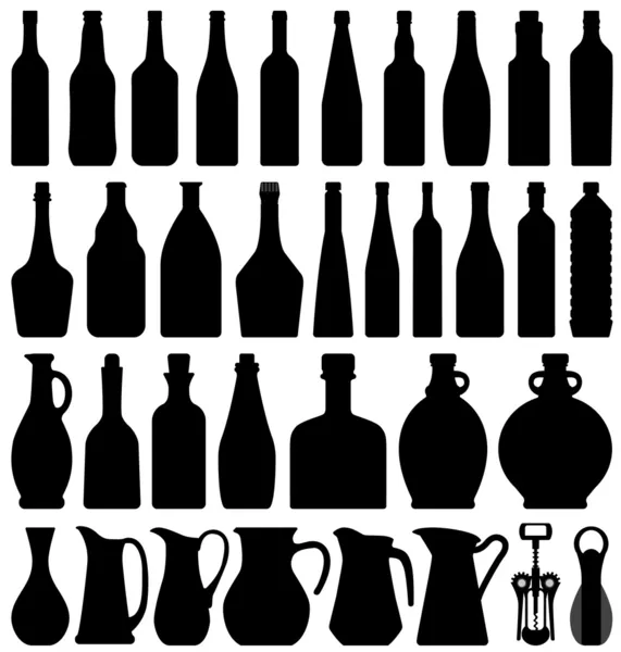 Bouteille de bière de vin — Image vectorielle