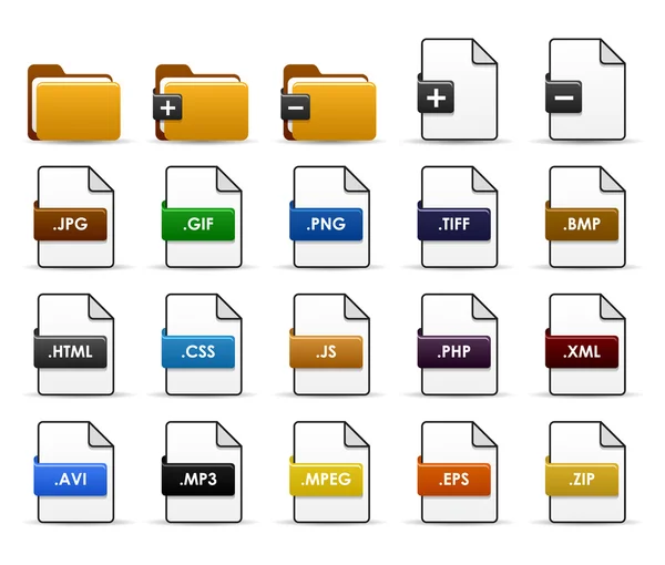 File Folder Web Icon Design — Stock Vector