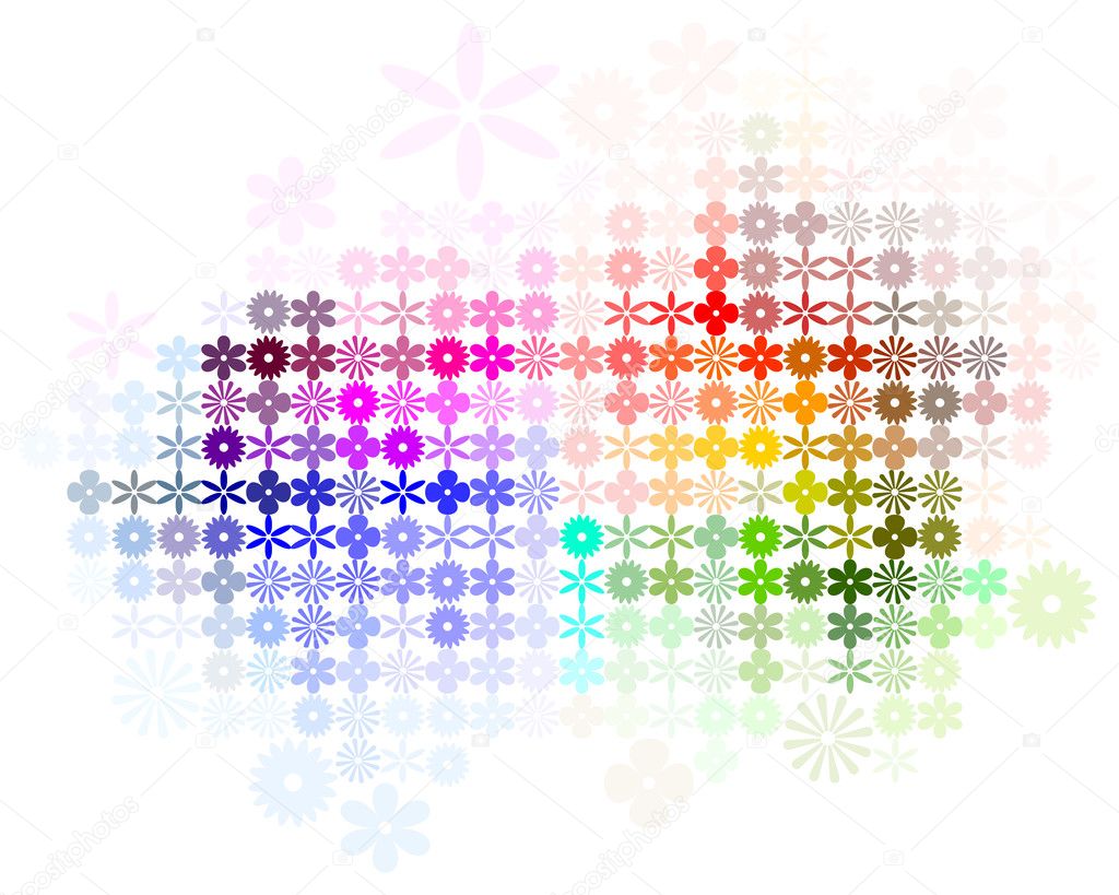 Abstract Flower Spectrum Background Vector