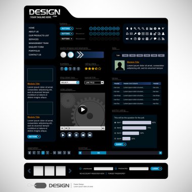 Web Design Element Template clipart