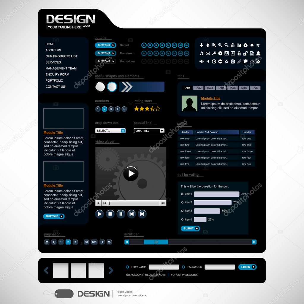 Web Design Element Template