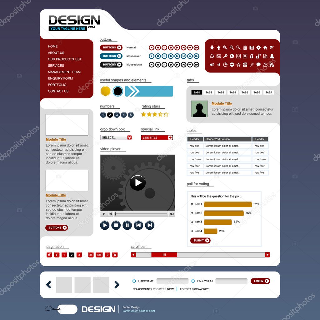 Web Design Element Template