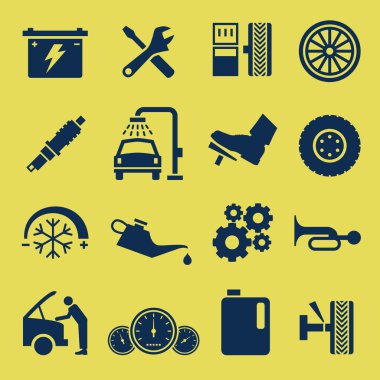 Auto Car Repair Service Icon Symbol clipart