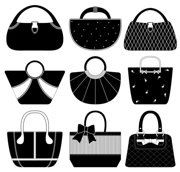 Kvinnliga väska handväska väska mode kvinna — Stock vektor