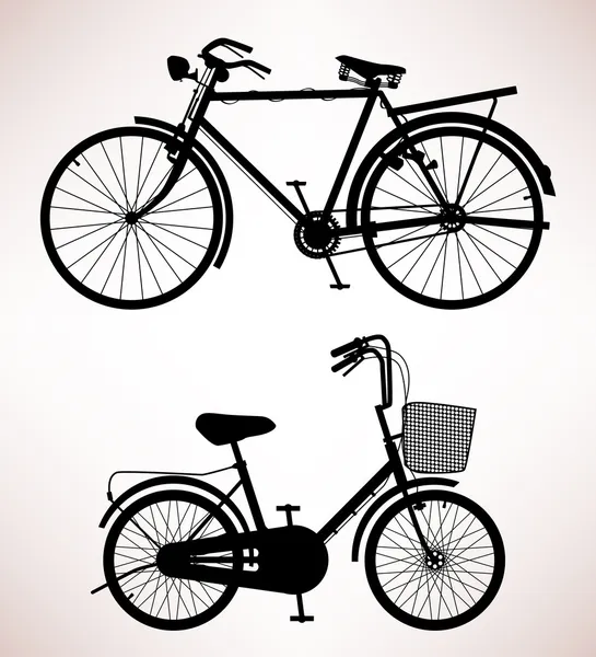 Old Bicycle Detail — Stock Vector