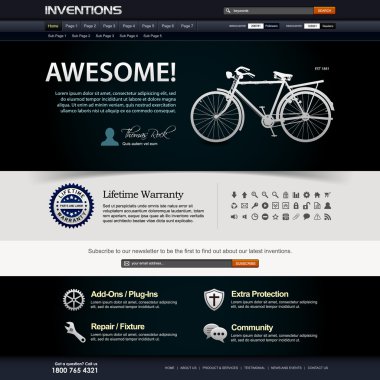 Web Design Website Element Template clipart