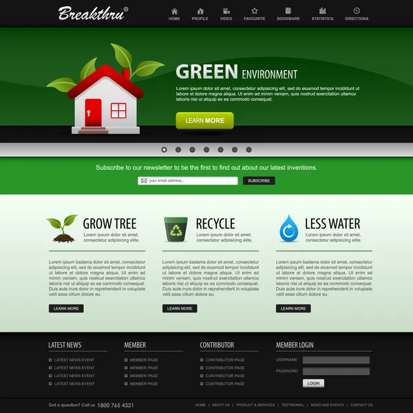 Web ontwerp website element sjabloon — Stockvector