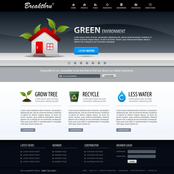 Web design website element vorlage — Stockvektor