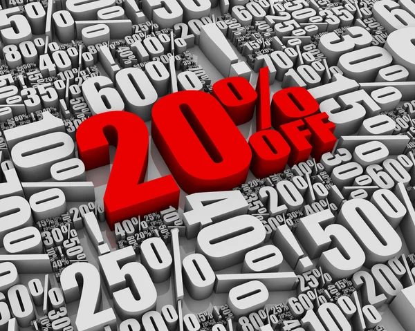 Sale 20% Off! — Stock Photo, Image