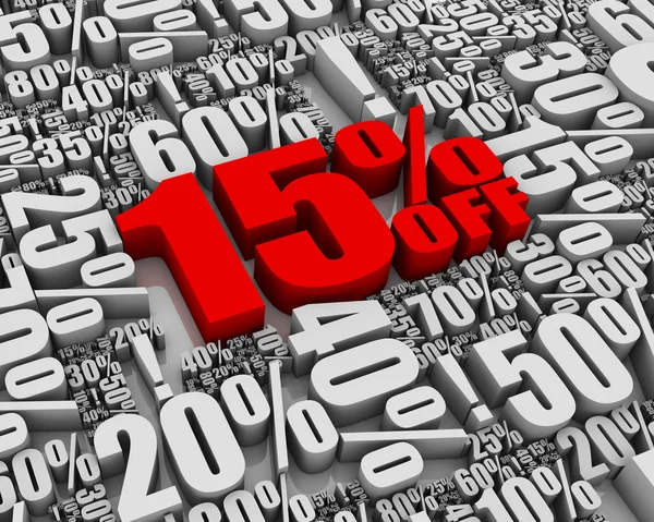Sale 15% Off! — Stock Photo, Image