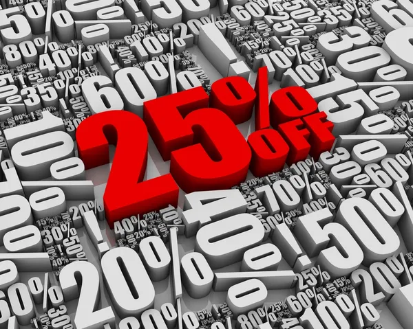 Prodej 25 % sleva! — Stock fotografie