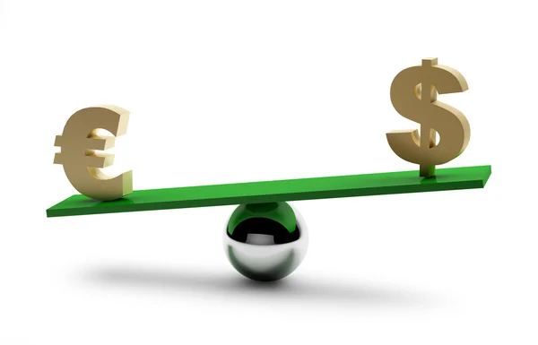 stock image Balance Of Dollar And Euro