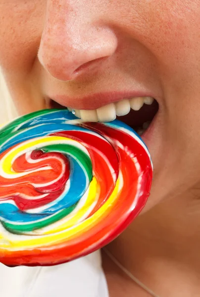 Lollipop girl — Stock Photo, Image