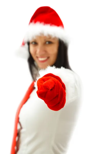 Sexy signora Babbo Natale — Foto Stock