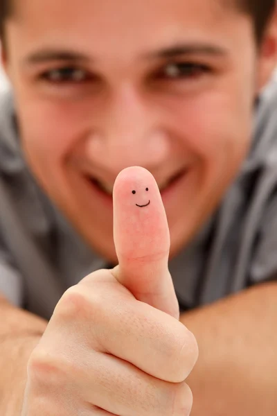 Dedo sorridente — Fotografia de Stock
