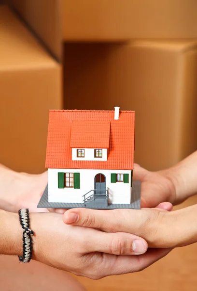 House in hands — Stock Photo, Image