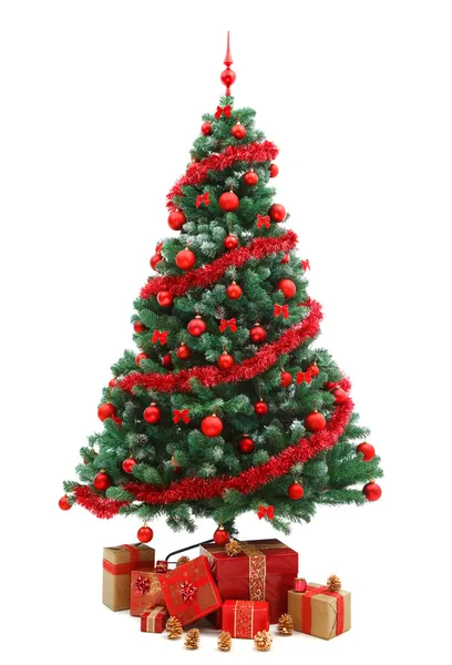 Weihnachtsbaum mit Geschenken lizenzfreie Stockbilder