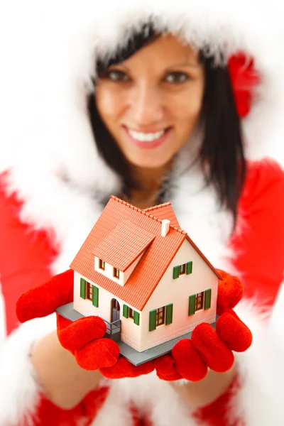 Nytt hus till jul — Stockfoto