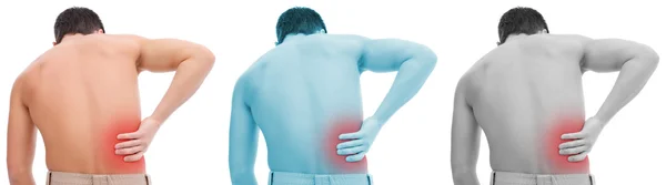 Colagem de dor nas costas — Fotografia de Stock