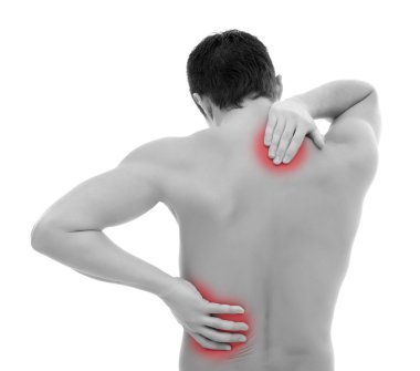 Pain in back clipart