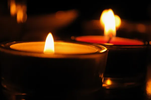 stock image Candles in the dark