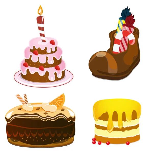 Cakes set — Stock Vector