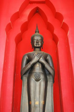 Ancient Buddha Statue in Thailand Buddha temple clipart