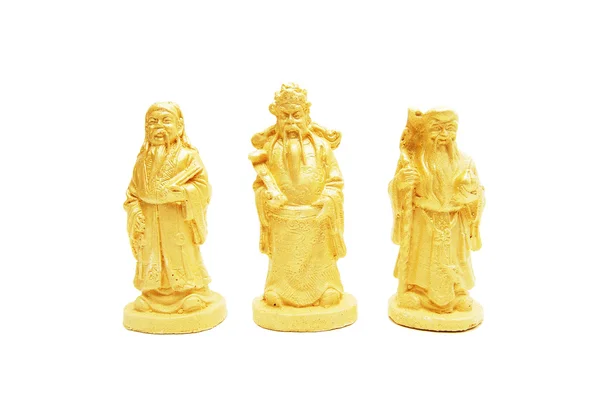 Chinese god statue of wealthy isolated — Stock Photo, Image