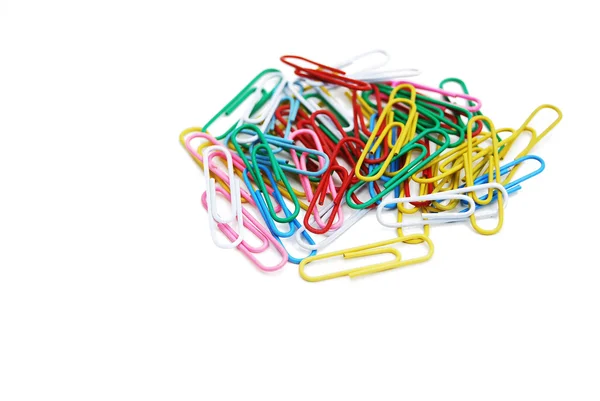 Colorful Paperclips Isolated — Stock Photo, Image