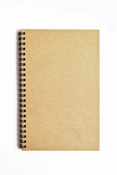 Brown notebook isolated — Stock Photo, Image