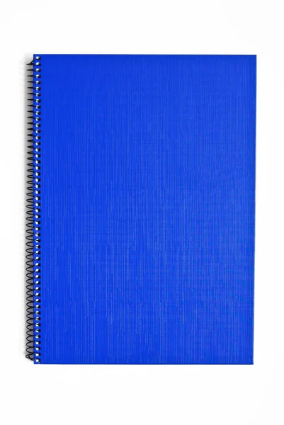 Modrý zápisník izolované — Stock fotografie