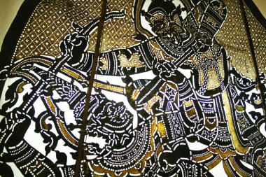 Ancient Thai pattern shadow art clipart