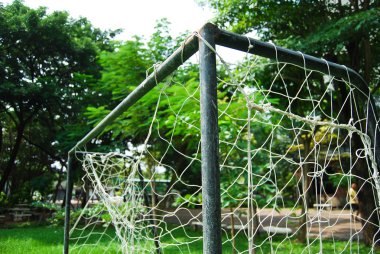 futbol gol ve net closeup