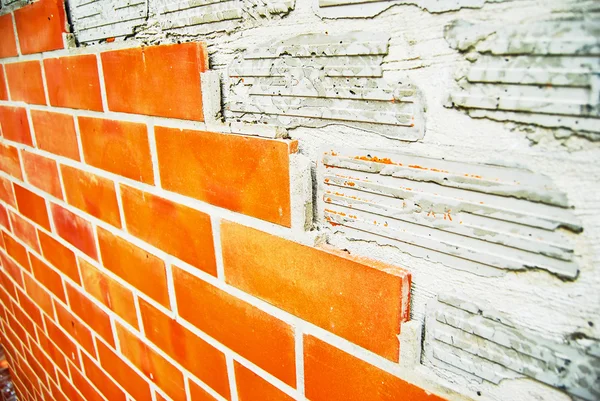 Oude bakstenen muur gekraakt — Stockfoto