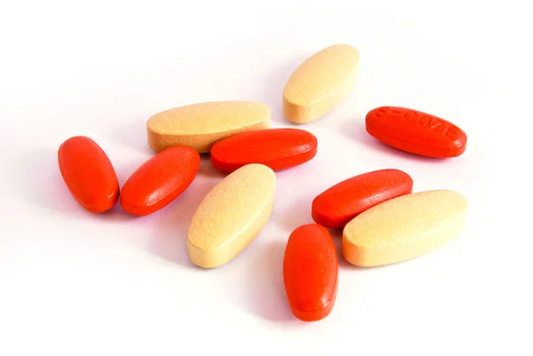 Vitamin medicine tablets isolated — Stock Photo, Image