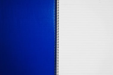 boş mavi defter açık iki sayfa arka planı