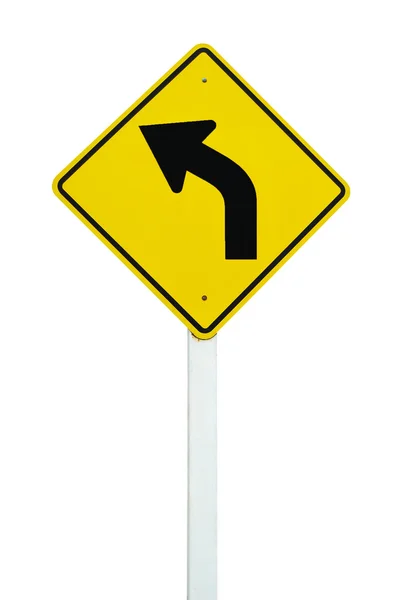 Left direction traffic sign isolated — Stock Photo, Image