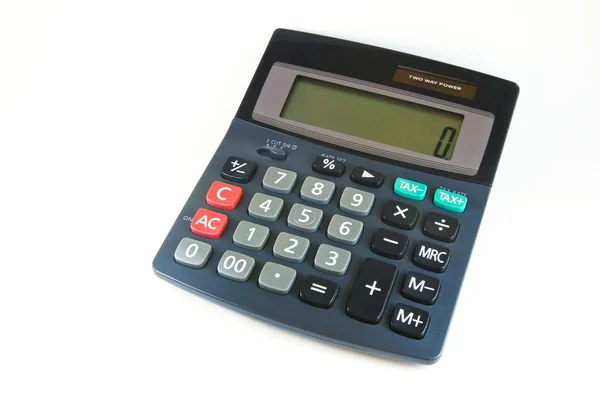 Calculadora preta isolada — Fotografia de Stock