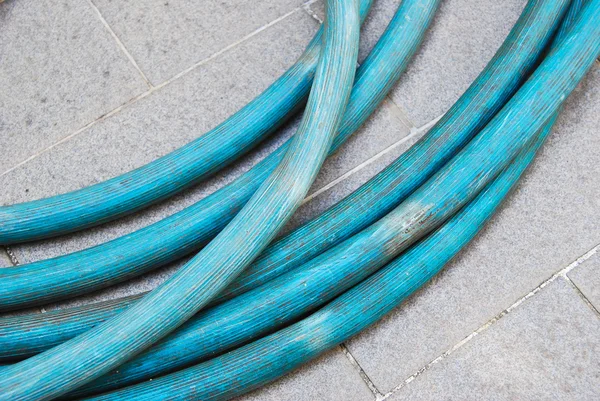 Modré gumové hadice — Stock fotografie