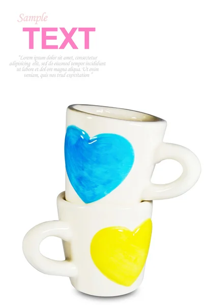 Lover coffee cup with copyspace isolated — Stock Photo, Image