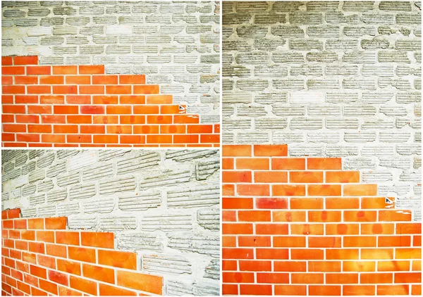 Coleção de parede de tijolo — Fotografia de Stock