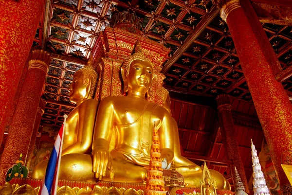Fyra Riktning Gyllene Buddha Staty Buddha Tempel Asien Thailand — Stockfoto