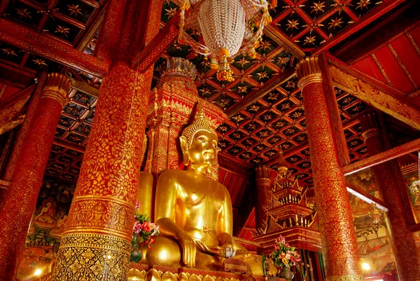 Čtyři Směr Zlatá Socha Buddhy Buddha Temple Asie Thajsko — Stock fotografie