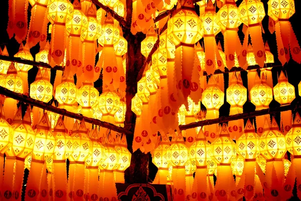 Thaise Stijl Decoratie Lamp Viering Ceremonie — Stockfoto