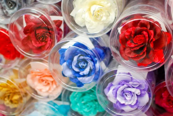 Colorful fake rose flower — Stock Photo, Image